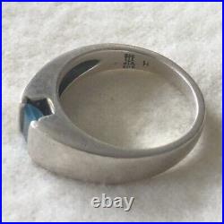 Size 6 Retired James Avery Sterling Silver 925 Blue Topaz Meridian Ring