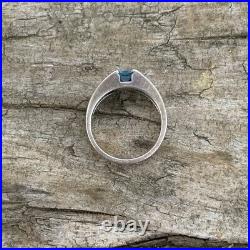 Size 6 Retired James Avery Sterling Silver 925 Blue Topaz Meridian Ring