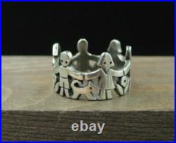 Size 6 Sterling Silver James Avery Children At School Band Ring