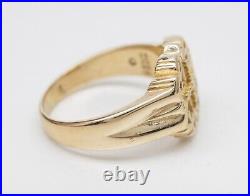 Size 7.75 James Avery Rare Retired 14k Solid Gold Jerusalem Cross Ring 7.9g