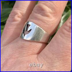 Size 8 Retired James Avery Sterling Silver 925 Cut Out Open Descending Dove Ring