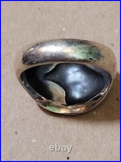 Size 8 VINTAGE James Avery Retired Eagle Head Sterling SILVER art Ring