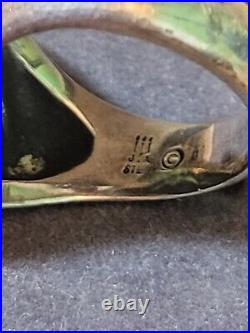 Size 8 VINTAGE James Avery Retired Eagle Head Sterling SILVER art Ring