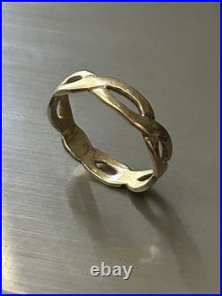 Solid 14k Gold James Avery Twisted Design Ring Size 4 1.7 Grams