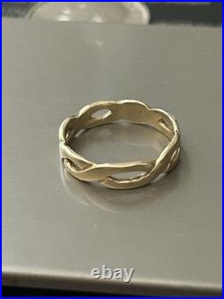 Solid 14k Gold James Avery Twisted Design Ring Size 4 1.7 Grams