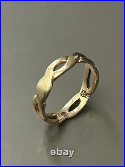 Solid 14k Gold James Avery Twisted Design Ring Size 4 1.7 Grams
