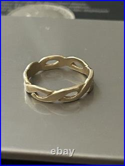 Solid 14k Gold James Avery Twisted Design Ring Size 4 1.7 Grams