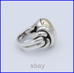 Sterling Silver & 14K Yellow Gold James Avery Knotted Dome Size 5 RARE RETIRED