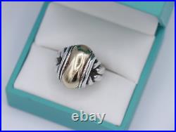 Sterling Silver & 14K Yellow Gold James Avery Knotted Dome Size 6 RARE RETIRED