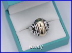 Sterling Silver & 14K Yellow Gold James Avery Knotted Dome Size 6 RARE RETIRED