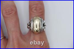 Sterling Silver & 14K Yellow Gold James Avery Knotted Dome Size 6 RARE RETIRED