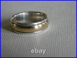 Sterling Silver 14k Gold James Avery Wedding Band Sz 6.75 7