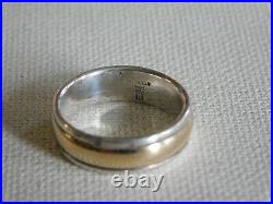 Sterling Silver 14k Gold James Avery Wedding Band Sz 6.75 7