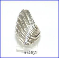 Sterling Silver/925 James Avery Retired Rare Rippled Wave Swirl Ring Sz 6 LQ20-G