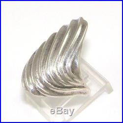 Sterling Silver/925 James Avery Retired Rare Rippled Wave Swirl Ring Sz 6 LQ20-G