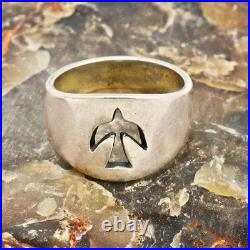Sterling Silver 925 Retired James Avery Descending Dove Cut Out Wide Ring Sz 6.5 Sterling Silver 925 Retired James Avery Descending Dove Cut Out Wide Ring Sz 6.5