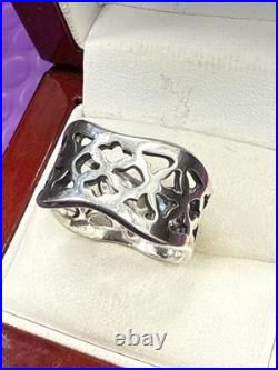 Sterling Silver James Avery Flowing Floral Lattice Ring Sz 9 RARE & RETIRED Sterling Silver James Avery Flowing Floral Lattice Ring Sz 9 RARE & RETIRED