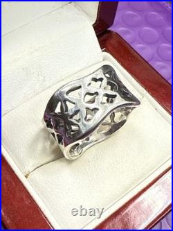 Sterling Silver James Avery Flowing Floral Lattice Ring Sz 9 RARE & RETIRED