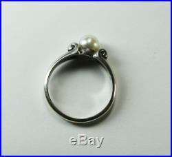 Sterling Silver James Avery Pearl Ring, 3.7 Grams