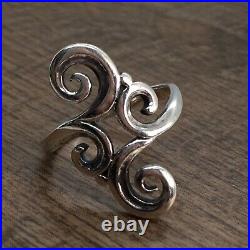 Sterling Silver James Avery Swirl Ring Size 6.25 Retired Vintage Rare 3.2 grams