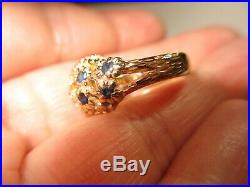 Stunning Retired James Avery 14k Yg Daisy Margarita Blue Sapphire Ring-size 7-nr