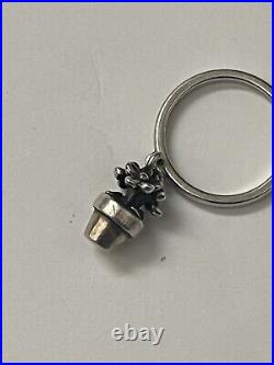Super Rare Retired Green Thumb Flower Pot Dangle Ring By James Avery