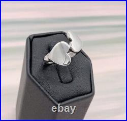 Super-rare RETIRED sterling silver double heart James Avery ring