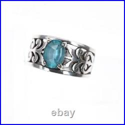 Sz5.5 James Avery Blue Topaz filigree ring