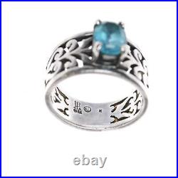 Sz5.5 James Avery Blue Topaz filigree ring