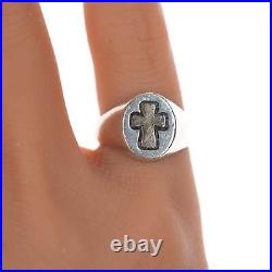 Sz5 Retired James Avery 14k/Sterling cross ring