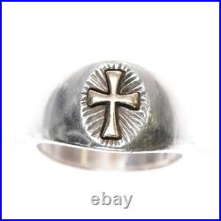Sz8 Retired James Avery 14k/Sterling cross ring Sz8 Retired James Avery 14k/Sterling cross ring