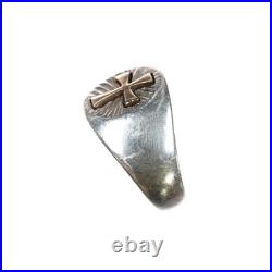 Sz8 Retired James Avery 14k/Sterling cross ring