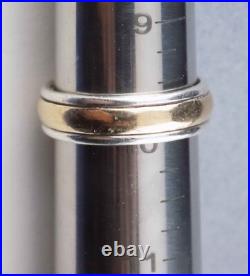 Sz 10, James Avery SIMPLICITY Wedding Ring Used, 925/14K Smooth Gold, 1/4 Wide