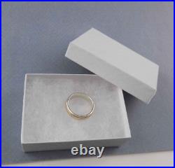 Sz 10, James Avery SIMPLICITY Wedding Ring Used, 925/14K Smooth Gold, 1/4 Wide