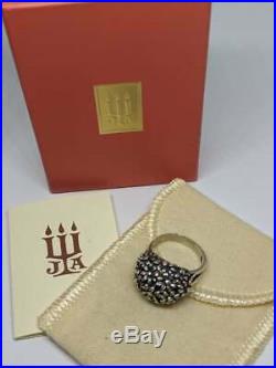 Sz 6.5 RETIRED James Avery Sterling Silver Daisy Flower Dome Ring with Box & Pouch