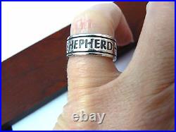THE LORD IS MY SHEPHERD James Avery Rare Retired Ring Sterling Silver Sz 5