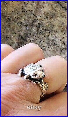 TWICE Retired James Avery Frog Wrap Around Ring Size 8.5 NEAT Piece