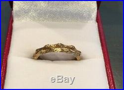 Two (2) James Avery 14K GOLD Bamboo Style Rings, Rare, Retired, HTF