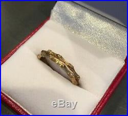 Two (2) James Avery 14K GOLD Bamboo Style Rings, Rare, Retired, HTF