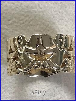 ULTRA RARE James Avery RETIRED 14kt Yellow Gold CONTINUOUS ANGELS Band Ring
