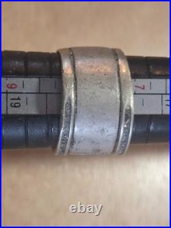 Ultra Rare James Avery Retired Sterling Silver Cross Diamond Band Ring Size 8