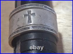 Ultra Rare James Avery Retired Sterling Silver Cross Diamond Band Ring Size 8