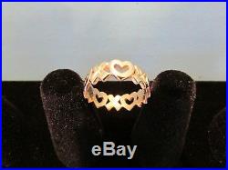Ultra Rare Retired James Avery 14K Hugs and Kisses X and O Ring SIze 7 MINT