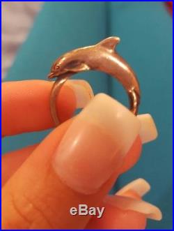 VERY OLD & RETIRED James Avery Dolphin Ring Size 7.5 3 925 Sterling Silver