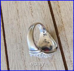 VERY RARE Poss. Custom James Avery Garnet Snake Ring SO PRETTY! Size 6.5