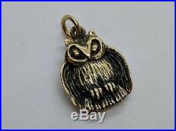 VERY RARE RETIRED James Avery 14k Yellow Gold Owl Charm UNCUT RING