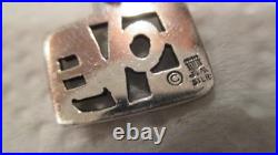 VERY RARE Retired James Avery Sterling Silver RETRO LOVE Charm Uncut O-Ring