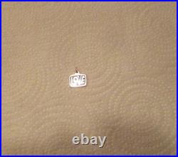 VERY RARE Retired James Avery Sterling Silver RETRO LOVE Charm Uncut O-Ring