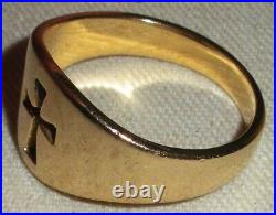 VINTAGE RETIRED JAMES AVERY CROSS 14K GOLD WEDDING BAND RING SIZE 12 tuvi
