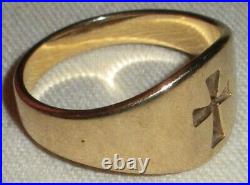 VINTAGE RETIRED JAMES AVERY CROSS 14K GOLD WEDDING BAND RING SIZE 12 tuvi